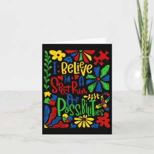 I Belive In A Spectrum Of Possibilities Retro Auti Card