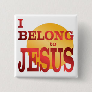 I BELONG 15 CM SQUARE BADGE