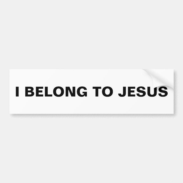 "I Belong To Jesus" Bumper Sticker (Front)