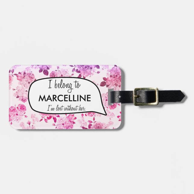 I belong to luggage tag (Front Horizontal)