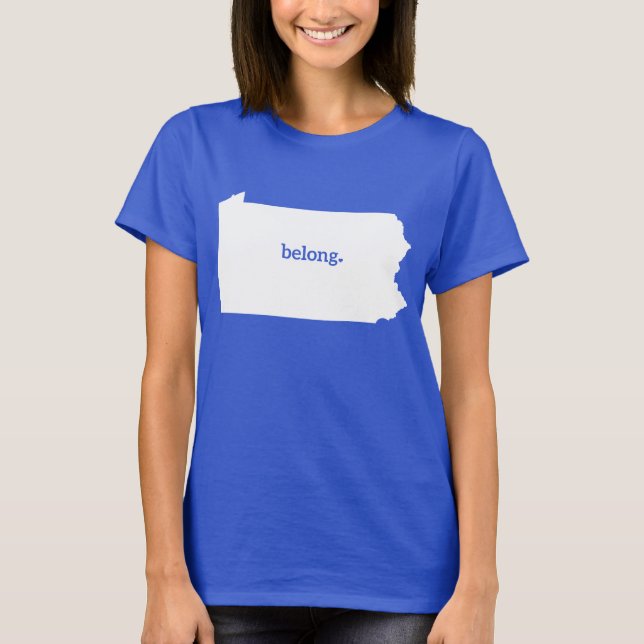 I Belong To Pennsylvania, Heart T-Shirt (Front)
