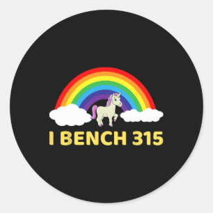 I Bench 315 Bench Press 315 Lb Club Bodybuilding S Classic Round Sticker