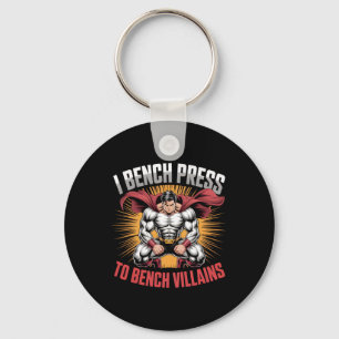 I Bench Press To Bench Villains Anime Hero Gym Mem Key Ring
