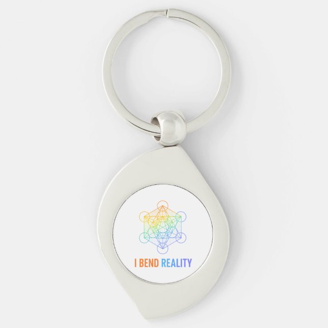 I Bend Reality – Sacred Geometry Energy Design Key Ring (Front)