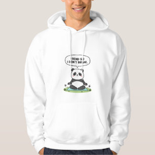 “I Bend So I Don’t Break” panda design Hoodie
