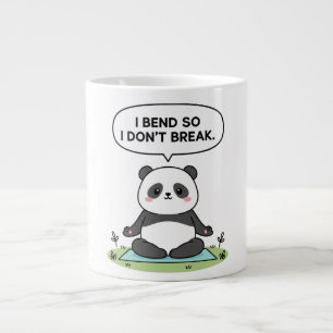 “I Bend So I Don’t Break” panda design Large Coffee Mug
