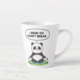 “I Bend So I Don’t Break” panda design Latte Mug