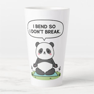 “I Bend So I Don’t Break” panda design Latte Mug