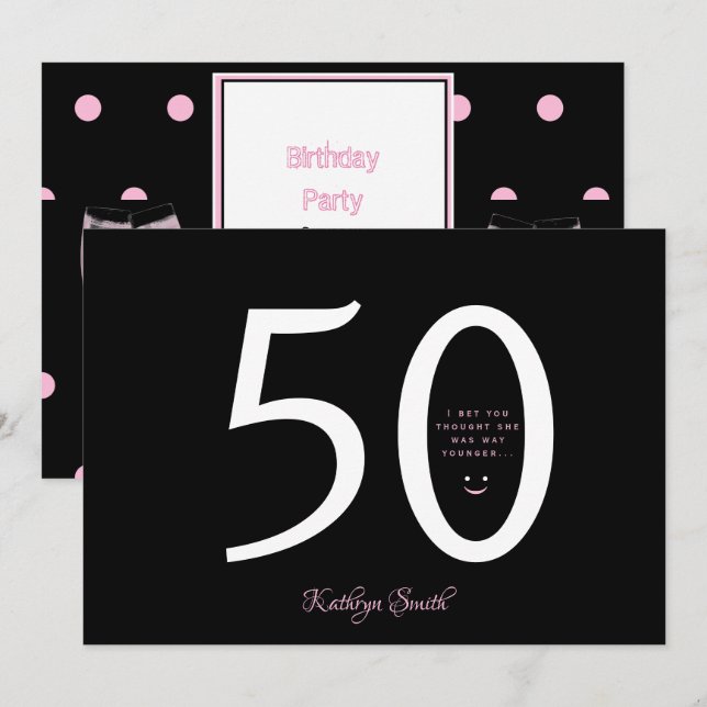 I bet You Thought She was Younger Birthday Invitation (Front/Back)