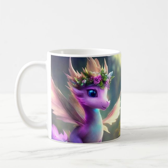 I Bevieve in the Wonderful (Purple Fairy Dragon) Coffee Mug (Left)