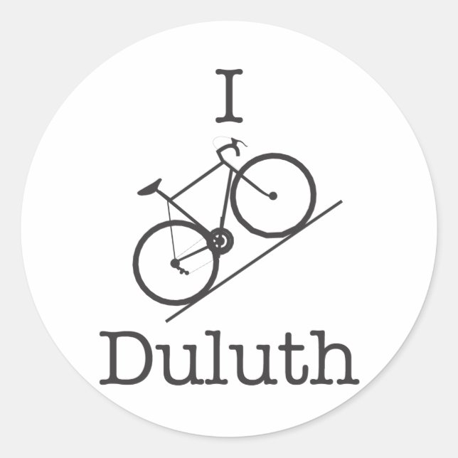 I Bike Duluth Classic Round Sticker (Front)