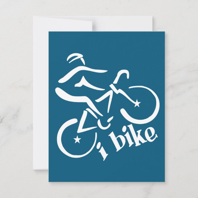I BIKE invitation, customise Invitation (Front)