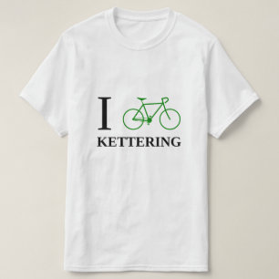 I Bike KETTERING (Green Bicycle Icon) T-Shirt