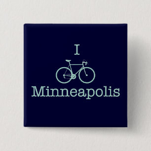 I Bike Minneapolis 15 Cm Square Badge