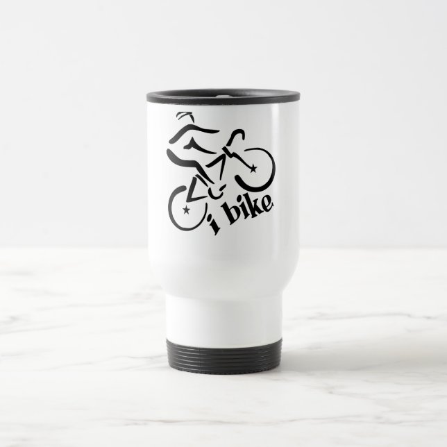 I BIKE mug - choose style & colour (Center)