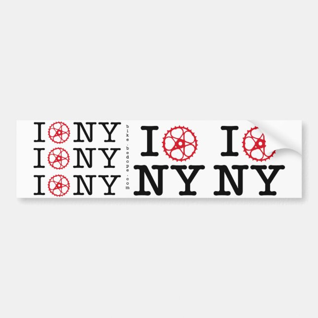 I Bike NY Bumper Sticker (Front)