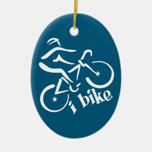 I BIKE ornament, customize Ceramic Tree Decoration