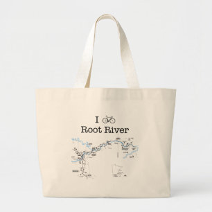 I Bike Root River Large Tote Bag