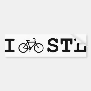 I Bike STL for your vehicle Bumper Sticker