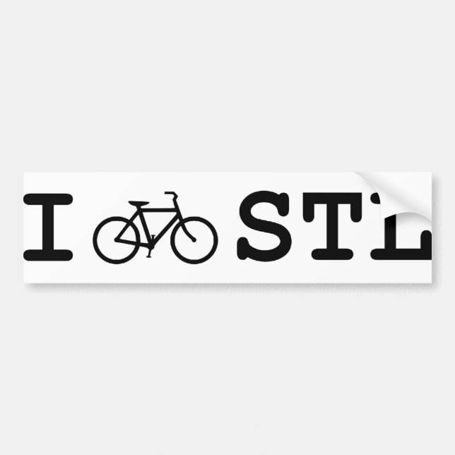 I Bike STL for your vehicle Bumper Sticker (Front)