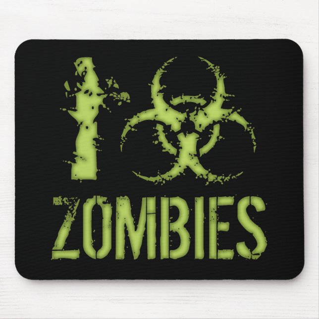 I Biohazard Zombies Mouse Mat (Front)