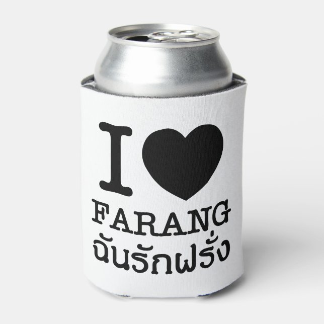 I Black Heart (Love) Farang Can Cooler (Can Front)