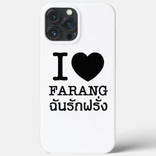 I Black Heart (Love) Farang iPhone 13 Pro Max Case