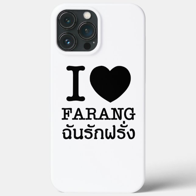 I Black Heart (Love) Farang Case-Mate iPhone Case (Back)