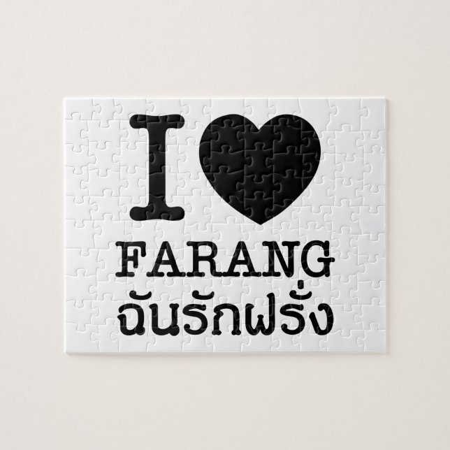 I Black Heart (Love) Farang Jigsaw Puzzle (Horizontal)
