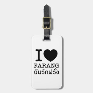 I Black Heart (Love) Farang Luggage Tag