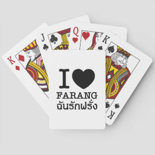 I Black Heart (Love) Farang Playing Cards