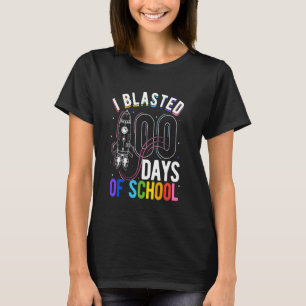 I BLASTED 00 DAYS Of School 100th Day Of School Ki T-Shirt