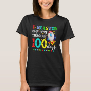 I Blasted My Way Through 100 Days Kids Boys 100th T-Shirt