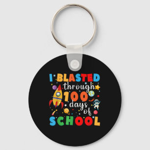 I Blasted Through 100 Days Of School Staff Teacher Key Ring