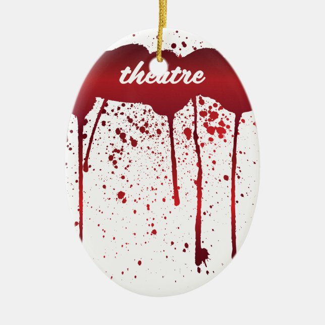 I Bleed Theatre 1 Ceramic Tree Decoration (Front)