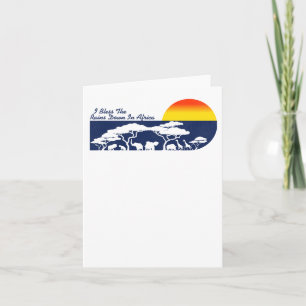 I Bless The Rains Down In Africa Retro 80s Sunset Card