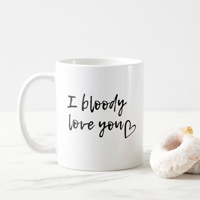 I Bloody Love You Coffee Mug (With Donut)