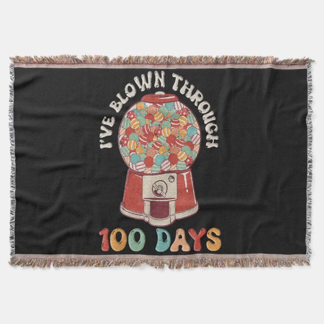 I Blown Through 100 Days Throw Blanket (Front)