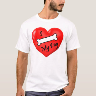 I (bone) my dog heart t-shirt