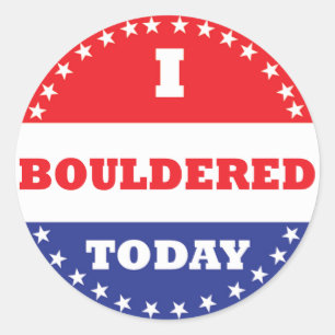 I Bouldered Today Classic Round Sticker