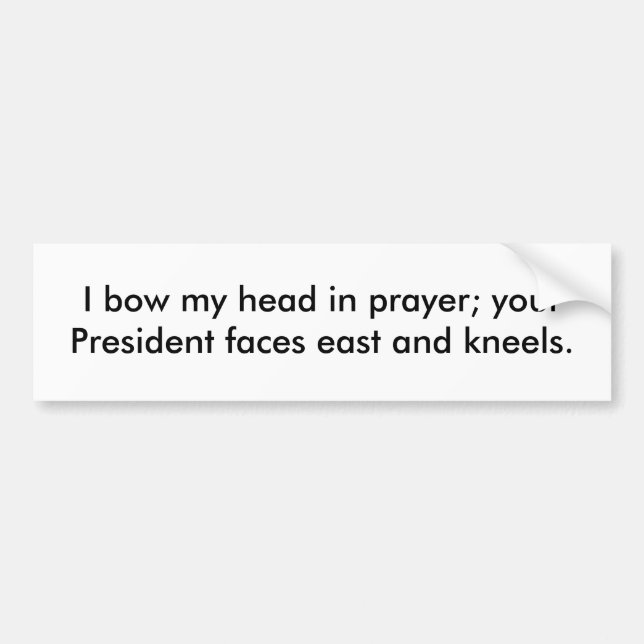 I bow my head in prayer bumper sticker (Front)