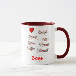 'I ♥ Boys' Mug