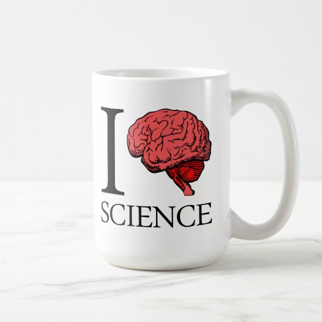 I Brain Science (I Know science) (I Love Science). Coffee Mug (Right)