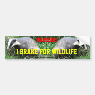 I Brake For Animals car bumper sticker