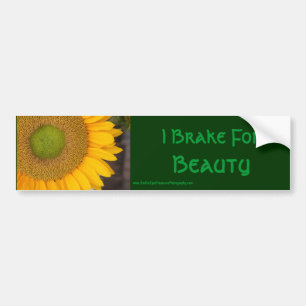 I Brake For Beauty Inspirational Bumper Sticker