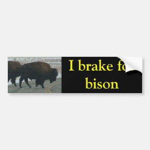 I brake for bison bumper sticker