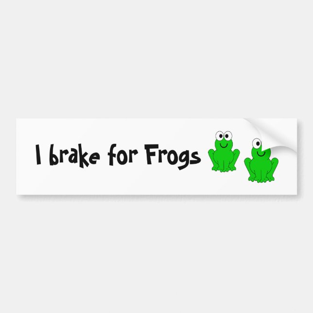 I brake for Frogs Bumper Sticker (Front)