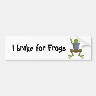 I brake for Frogs Bumper Sticker