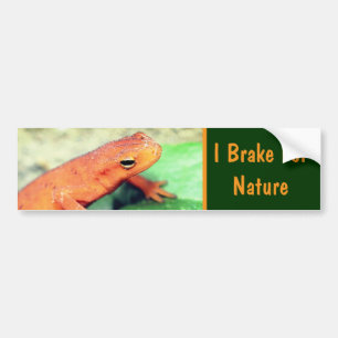 I Brake For Nature Salamander Bumper Sticker