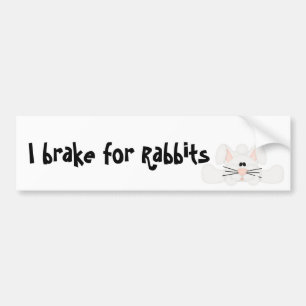 I brake for Rabbits Bumper Sticker